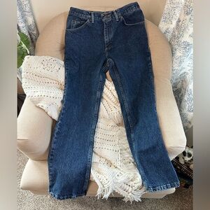 Vintage 80s/90s leather patch men’s Lee jeans, 100% cotton, 30 x 30